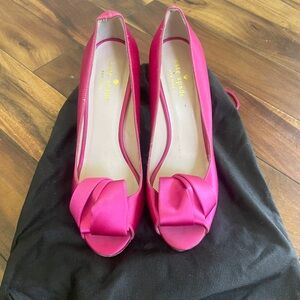 Kate Spade Hot Pink Peep-Toe Heels